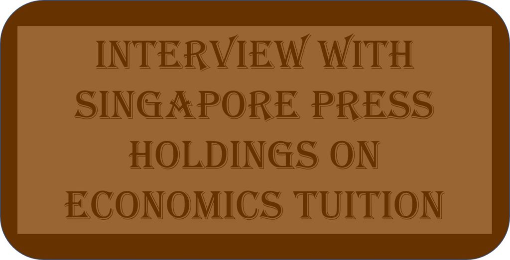 Interview With Singapore Press Holdings On Economics Tuition